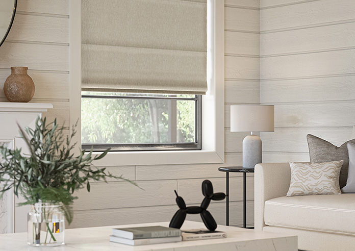 Delicate Chevron, Hessian - Twist&Fit Roman Blind - Image 5